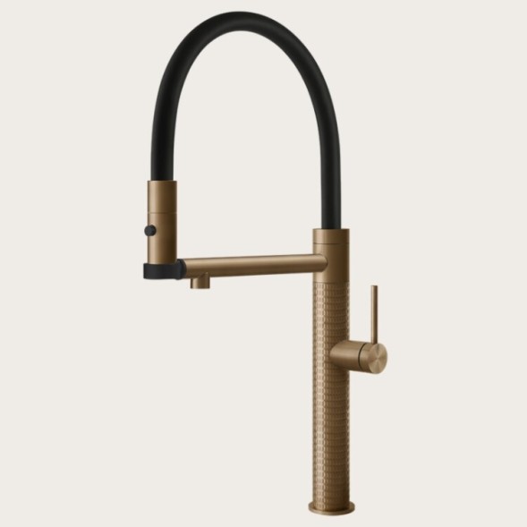 Gessi Смеситель для кухни, Meccanica, цвет брашированная теплая бронза  60212#726