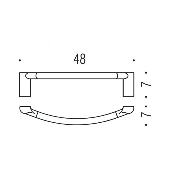 Полотенцедержатель COLOMBO DESIGN LUNA B0109 широкий 48 см цвет хром