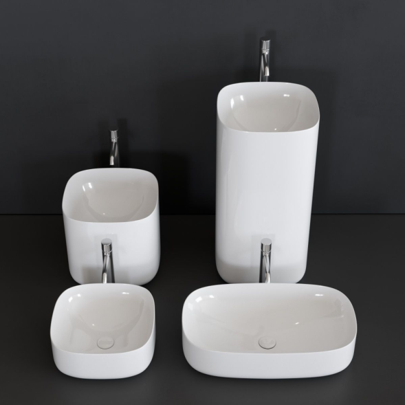 Раковина Scarabeo MOON накладная без перелива без отверстий цвет белый 5502