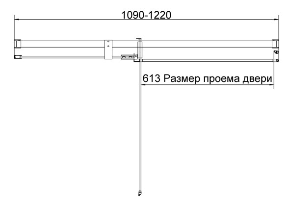 Vincea Душевая дверь Экстенза (Extenza) VDP-4EX1112CL, 1100/1200, хром, стекло прозрачное