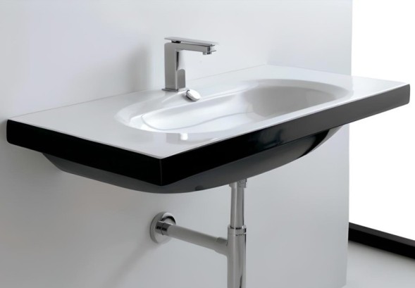 Раковина Artceram Blend  подвесная с одним отверстием  цвет белый/черный BLL005 01 50