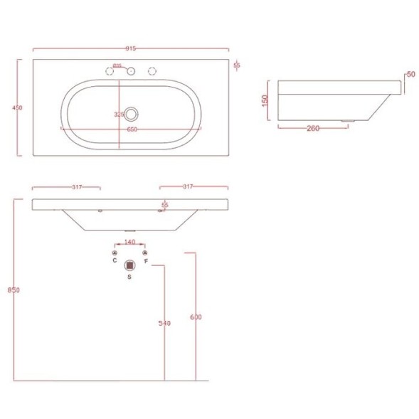 Раковина Artceram Blend  подвесная с одним отверстием  цвет белый/черный BLL005 01 50