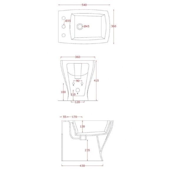 Биде Artceram Jazz напольное  с одним отверстием  цвет белый JZB002 01 00