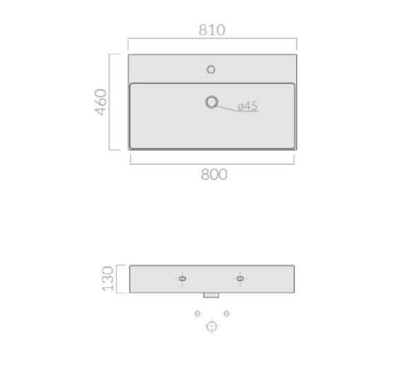 Раковина GALASSIA MEG11 PRO 8973 подвесная с одним отверстием с переливом цвет белый глянцевый