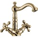 Emmevi Deco Old, двухвентильный смеситель для раковины (излив 14,5 см), с донным клапаном, цвет бронза 12615/BR