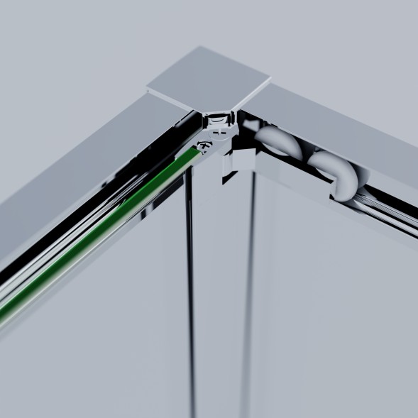 Vincea Душевой уголок Альфа (Alpha) VSRW-3AL9090CL, 900*900, хром, стекло прозрачное