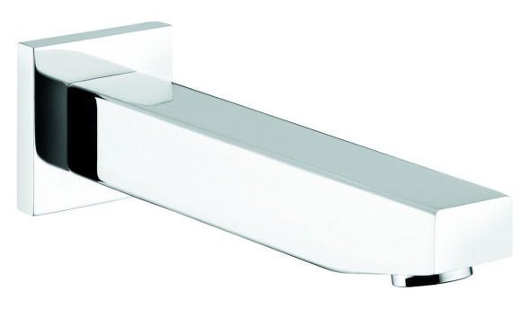 Emmevi, квадратный излив для внутристенного смесителя, цвет зачищенный никель С00669/NS