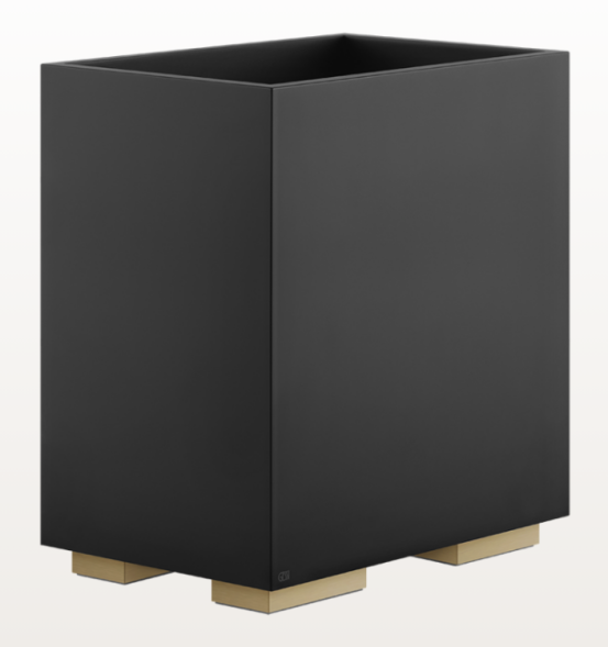 Gessi Корзина для бумаг, Rettangolo, шгв 250*170*257, цвет чёрный#брашированная бронза