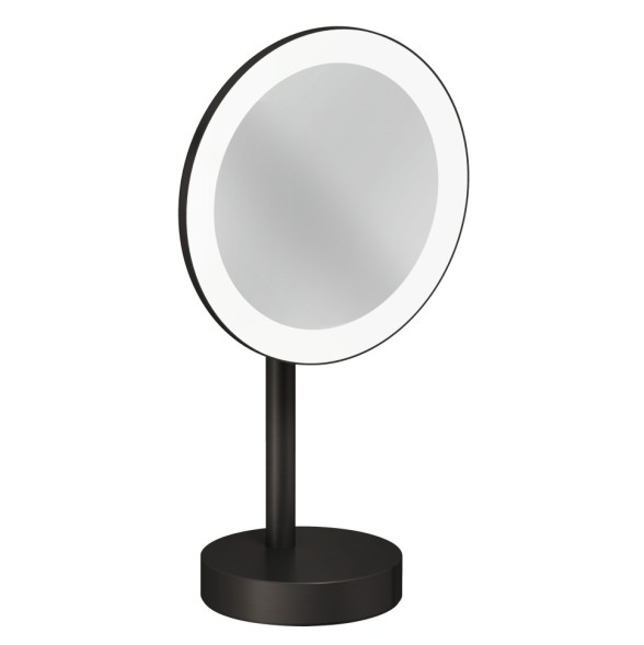 Зеркало косметическое KLUDI VELA R 58995N2F настольное с подсветкой 3х кратное увеличение