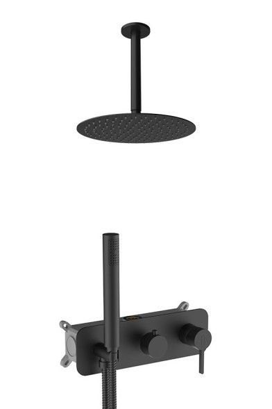 AQG Urban, душевой комплект ER231 на 2-3 потребителя, с потолочным кронштейном, цвет хром