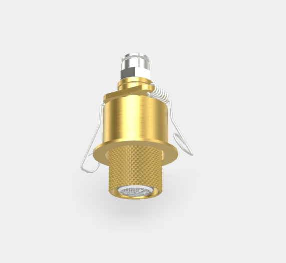 Микродуш, Fima Carlo Frattini, Waterdot, Texture G, скрытый с пружинным креплением, тип струи-ламинарная (Laminar), цвет-золото брашированное F3710GLOS