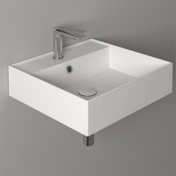 Раковина SIMAS AGILE подвесная или накладная с одним отверстием цвет белый AG51
