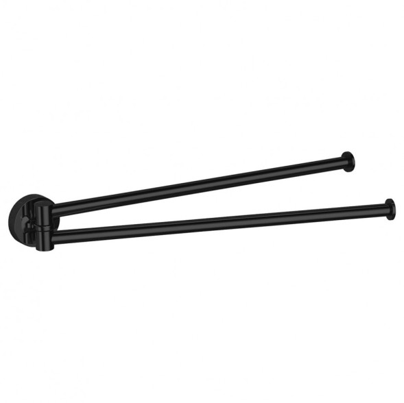 Полотенцедержатель COLOMBO DESIGN PLUS W4913.NM двойной цвет черный матовый