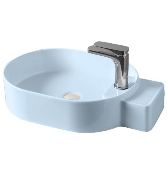 Раковина Artceram Cartesio  накладная без отверстий цвет голубой CAL001 32 99