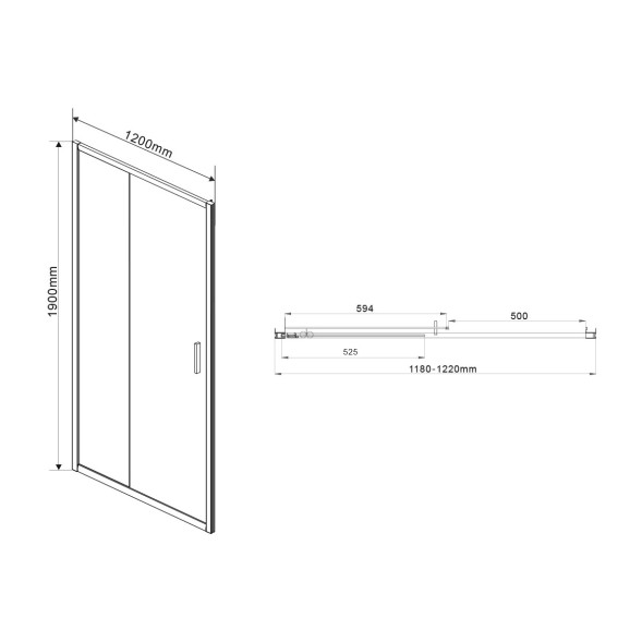 Vincea Душевая дверь Гарда (Garda) VDS-1G120CLG, 1200, брашированное золото, стекло прозрачное