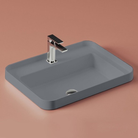 Раковина Artceram Fuori Scala полувстраиваемая с одним отверстием цвет Blue denim TFL034 37 00