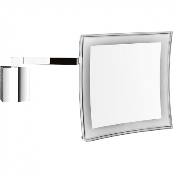 Косметическое зеркало COLOMBO DESIGN SPECCHI INGRANDITORI B9760 настенное с подсветкой увеличение 3,5 раза питание от сети цвет хром