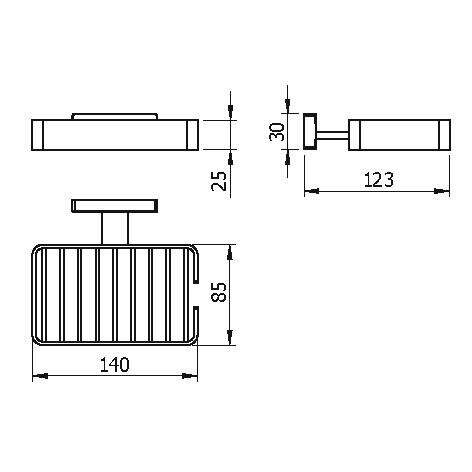 Мыльница LANGBERGER ALSTER 11960A подвесная цвет хром
