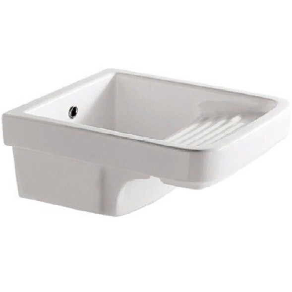 Раковина GALASSIA MI NERVA 2008 хозяйственная встраиваемая сверху на тумбу 9011