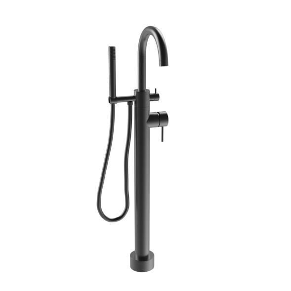 Paini 78PZ136LM Смеситель для ванны Кокс напольный, брашированный чёрный