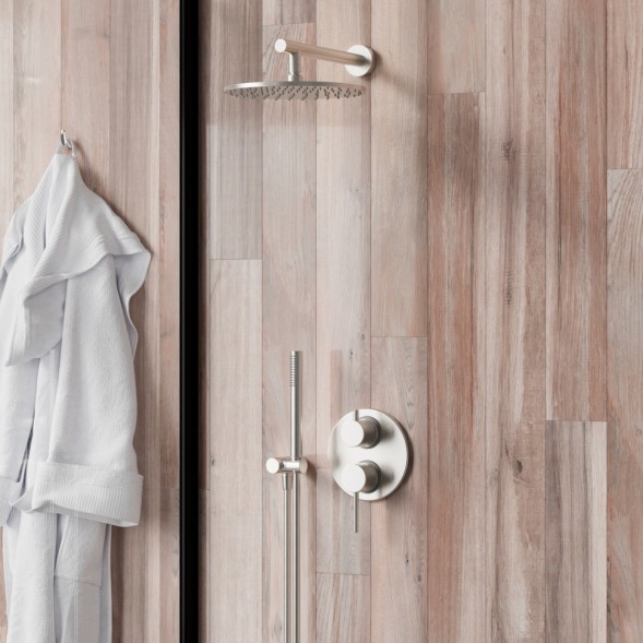 Paini 78PW6911 Смеситель для душа Кокс с дивертором на 2 потребителя встраиваемый, брашированный никель