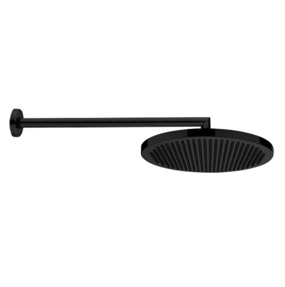 Верхний душ Bossini Apice H70430I.073 ?280 мм настенный с кронштейном Easy Clean цвет черный матовый