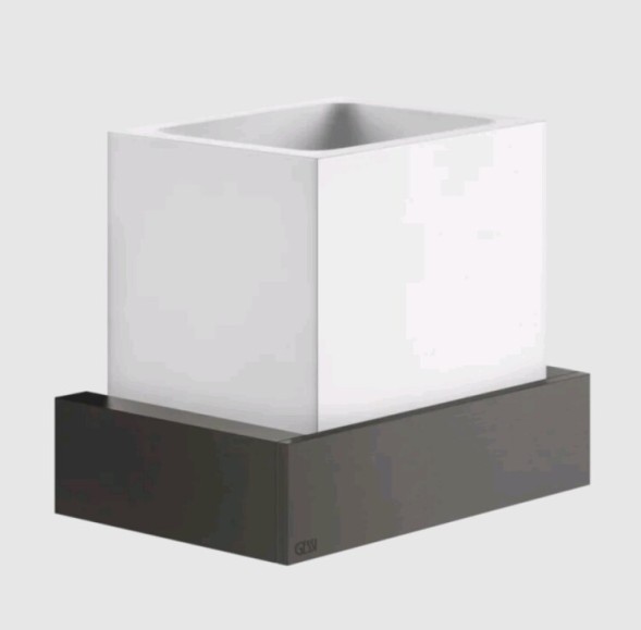 Gessi Стакан, Rettangolo, шгв 105*85*126.5, цвет белый#черный металл  20831#706