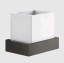 Gessi Стакан, Rettangolo, шгв 105*85*126.5, цвет белый#черный металл  20831#706