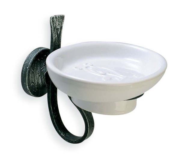 Stil Haus Flora, настенная керамическая мыльница, цвет античный черный