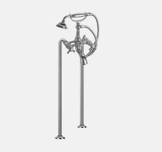 Смеситель для ванны и душа, Fima Carlo Frattini, Elizabeth, напольный, цвет-золото F5084/4OR