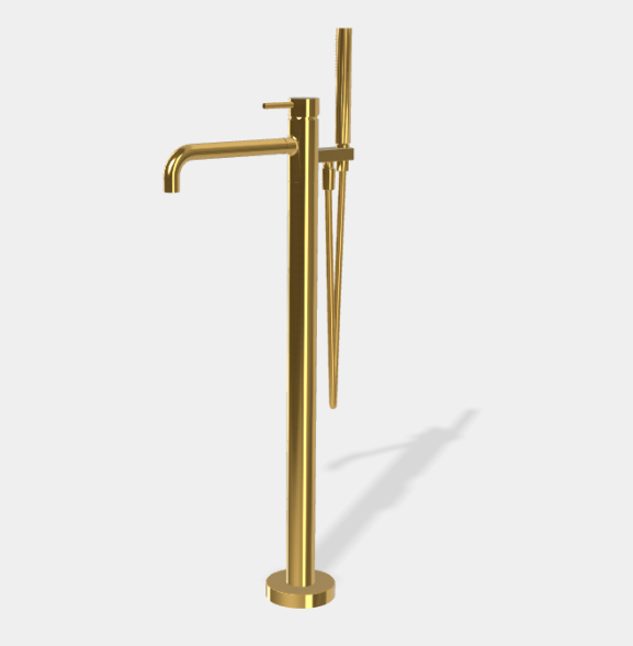 Смеситель для ванны, Fima Carlo Frattini, Spillo Up, напольный, цвет-золото F3034/6NOR
