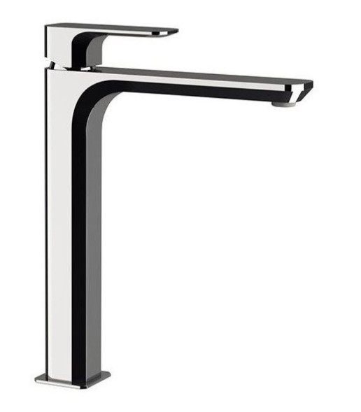 Daniel Tiara, высокий однорычажный смеситель для раковины (излив 18,5 см), с донным клапаном click-clack, цвет графит