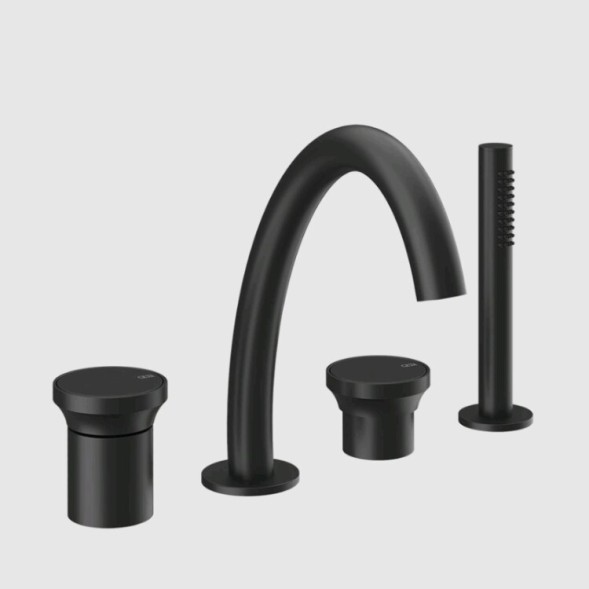 Gessi Смеситель для ванны и душа, Origini, цвет черный матовый 66037#299