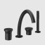 Gessi Смеситель для ванны и душа, Origini, цвет черный матовый 66037#299