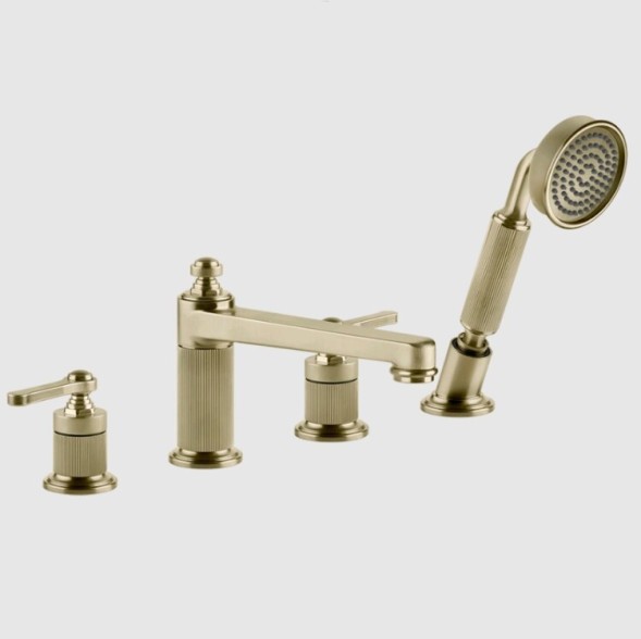 Gessi Смеситель для ванны и душа, VENTI20, цвет Латунь матовая  65045#727