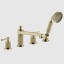 Gessi Смеситель для ванны и душа, VENTI20, цвет Латунь матовая  65045#727