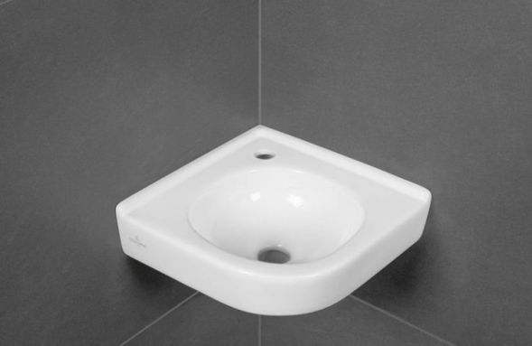 Villeroy&amp;Boch Раковина, O.Novo, шгв 360*250*95, отверстия для смесителя-1, CeramicPlus/AntiBac, цвет-альпийский белый 434337T2