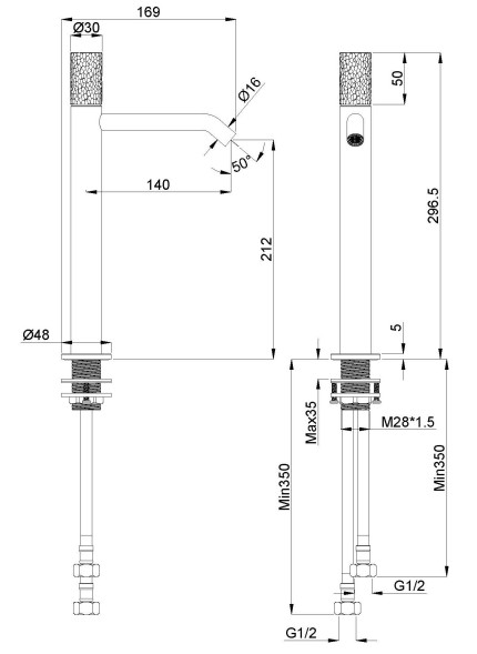 Vincea Смеситель для раковины Аура (Aura) VBF-6AU2CH, хром