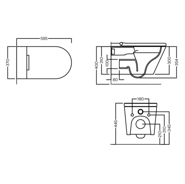 Унитаз HATRIA H-SMART Y9D301 подвесной безободковый с крышкой-биде цвет белый