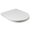 Сиденье с крышкой HATRIA Fusion Y1V125 с микролифтом быстросъемное тонкое цвет белый матовый