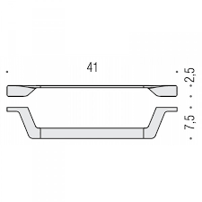 Полотенцедержатель COLOMBO DESIGN ALIZE B2509 широкий цвет хром