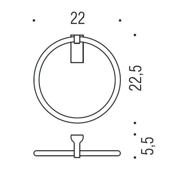 Полотенцедержатель COLOMBO DESIGN LUNA B0111 кольцо цвет хром