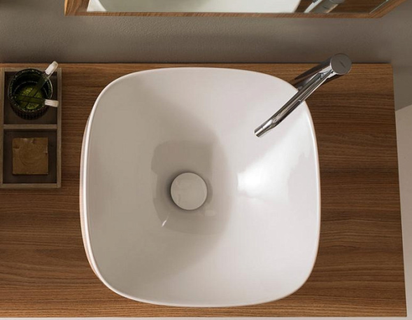 Раковина Scarabeo MOON накладная без перелива без отверстий цвет белый матовый 5501 41