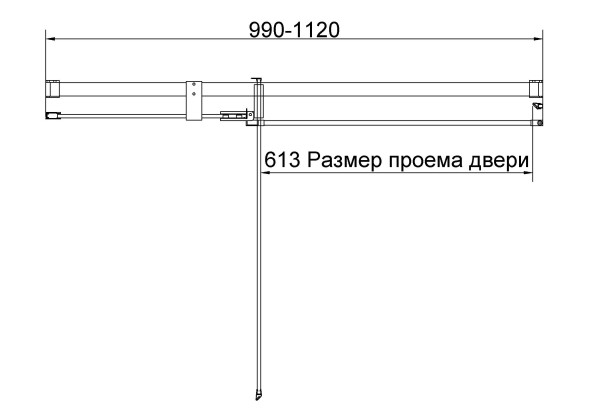 Vincea Душевая дверь Экстенза (Extenza) VDP-4EX1011CLGM, 1000/1100, вороненая сталь, стекло прозрачное