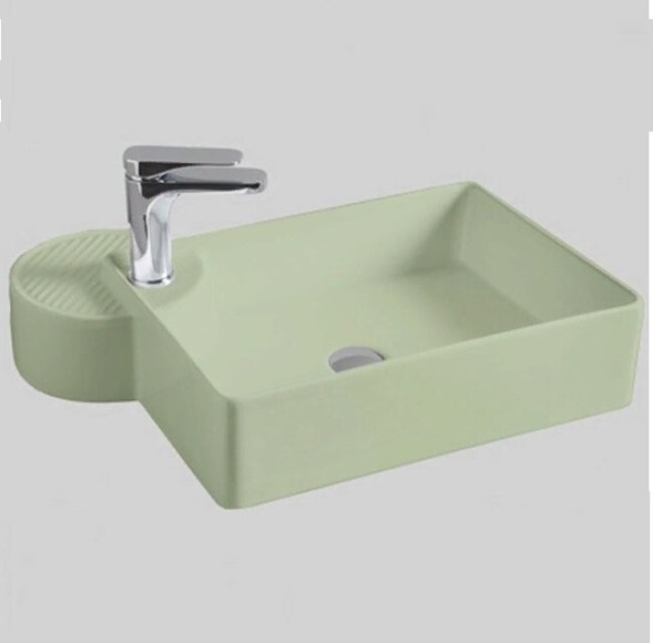 Раковина Artceram Cartesio  накладная с одним отверстием  цвет зеленый CAL002 35 00