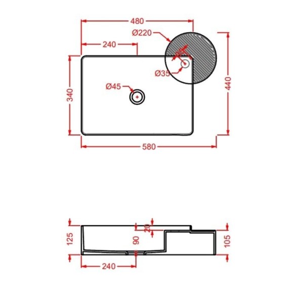 Раковина Artceram Cartesio  накладная с одним отверстием  цвет зеленый CAL002 35 00