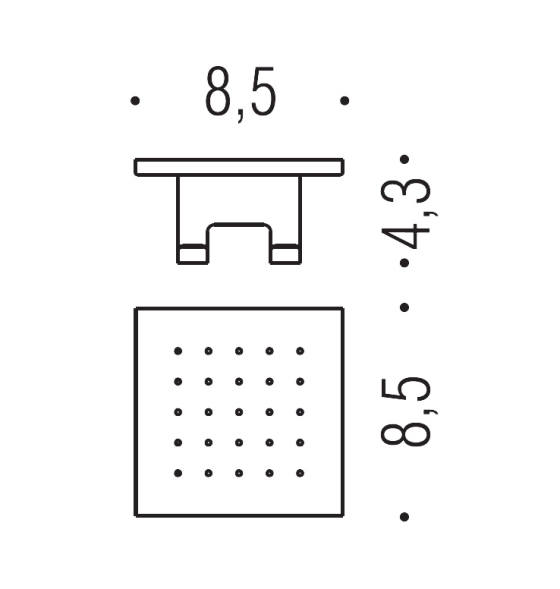 Держатель для скребка COLOMBO DESIGN MENSOLA B9644 цвет нержавеющая сталь