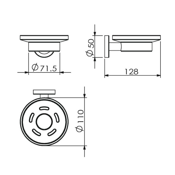 Мыльница LANGBERGER BURANO 11015A подвесная цвет хром