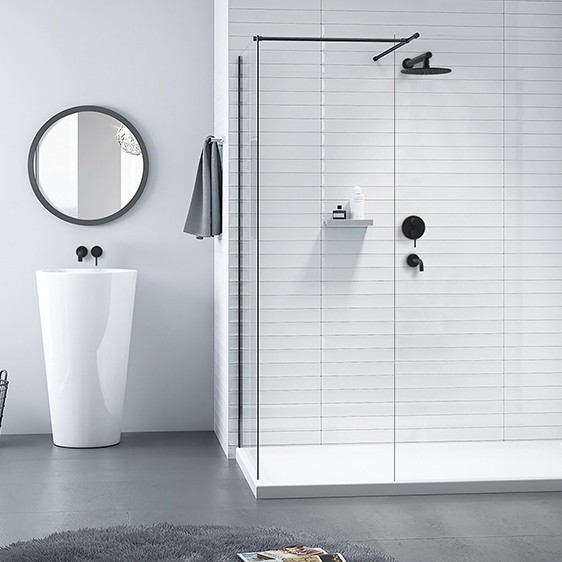 Paini 78PZ6911 Смеситель для душа Кокс с дивертором на 2 потребителя встраиваемый, брашированный чёрный