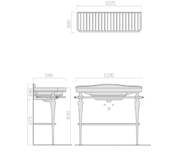 Консоль GALASSIA ETHOS 8444 напольная цвет хром